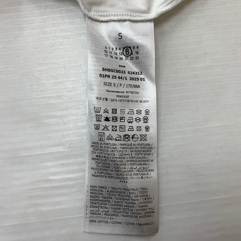 【中古品】【メンズ】 MAISON MARGIELA メゾンマルジェラ NUMBERING LOGO S/S TEE MM6 SH0GC0033 S24312 ナンバリング ロゴ ショートスリーブ Tシャツ トップス 半袖 クルーネック 141-260128-ko-01-fuz サイズ：S カラー：ホワイト 万代Net店