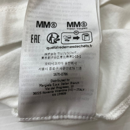 【中古品】【メンズ】 MAISON MARGIELA メゾンマルジェラ NUMBERING LOGO S/S TEE MM6 SH0GC0033 S24312 ナンバリング ロゴ ショートスリーブ Tシャツ トップス 半袖 クルーネック 141-260128-ko-01-fuz サイズ：S カラー：ホワイト 万代Net店