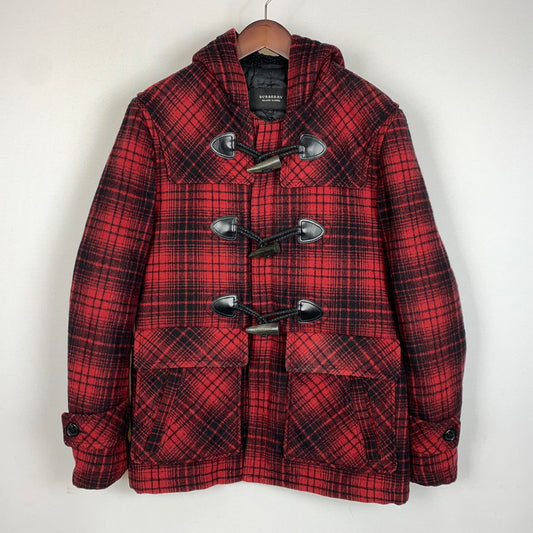 【中古品】【メンズ】 BURBERRY BLACK LABEL バーバリーブラックレーベル SHORT DUFFEL COAT D1F25-623-18 ショート ダッフル コート アウター ジャケット ウール 141-260128-ko-12-tei サイズ：L カラー：レッド 万代Net店
