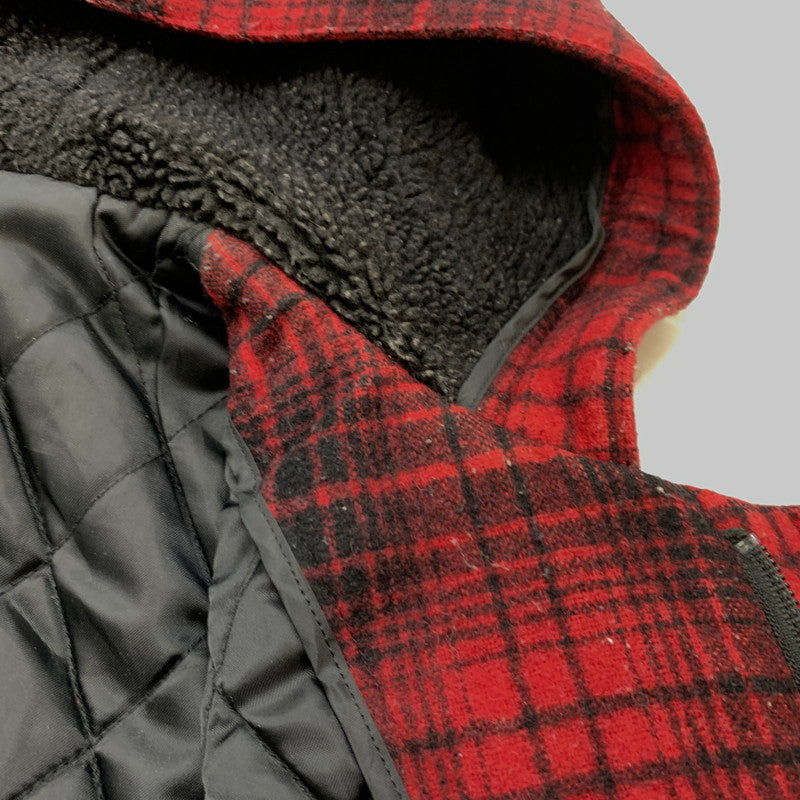 【中古品】【メンズ】 BURBERRY BLACK LABEL バーバリーブラックレーベル SHORT DUFFEL COAT D1F25-623-18 ショート ダッフル コート アウター ジャケット ウール 141-260128-ko-12-tei サイズ：L カラー：レッド 万代Net店