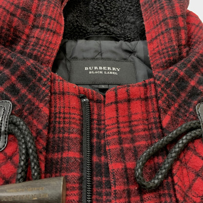 【中古品】【メンズ】 BURBERRY BLACK LABEL バーバリーブラックレーベル SHORT DUFFEL COAT D1F25-623-18 ショート ダッフル コート アウター ジャケット ウール 141-260128-ko-12-tei サイズ：L カラー：レッド 万代Net店