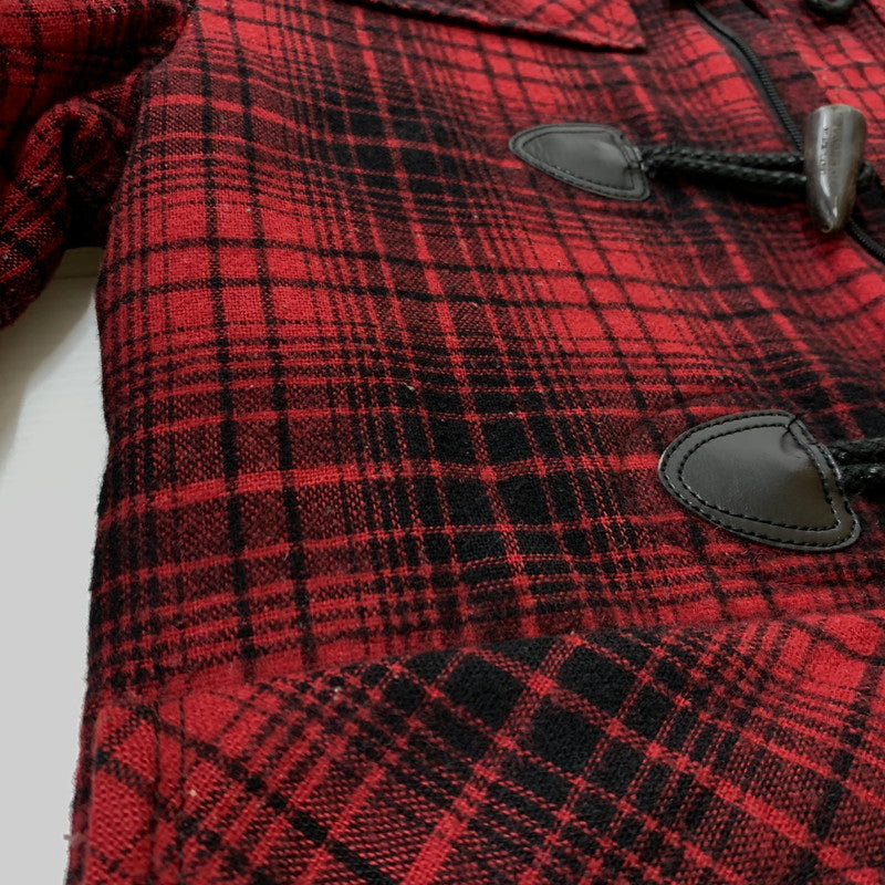 【中古品】【メンズ】 BURBERRY BLACK LABEL バーバリーブラックレーベル SHORT DUFFEL COAT D1F25-623-18 ショート ダッフル コート アウター ジャケット ウール 141-260128-ko-12-tei サイズ：L カラー：レッド 万代Net店