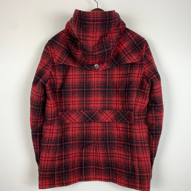 【中古品】【メンズ】 BURBERRY BLACK LABEL バーバリーブラックレーベル SHORT DUFFEL COAT D1F25-623-18 ショート ダッフル コート アウター ジャケット ウール 141-260128-ko-12-tei サイズ：L カラー：レッド 万代Net店