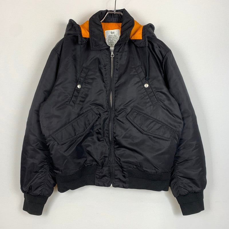 【中古品】【メンズ】 STUSSY ステューシー FLIGHT BOMBER JACKET 115865 フライト ボンバー ジャケット アウター コーデュラ 142-260129-ko-27-tei サイズ：S カラー：ブラック 万代Net店