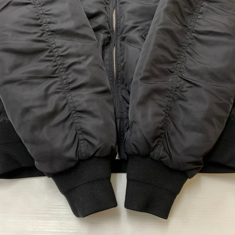 【中古品】【メンズ】 STUSSY ステューシー FLIGHT BOMBER JACKET 115865 フライト ボンバー ジャケット アウター コーデュラ 142-260129-ko-27-tei サイズ：S カラー：ブラック 万代Net店