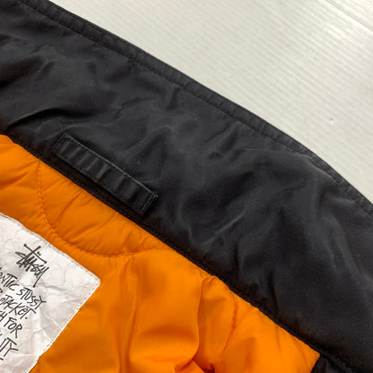 【中古品】【メンズ】 STUSSY ステューシー FLIGHT BOMBER JACKET 115865 フライト ボンバー ジャケット アウター コーデュラ 142-260129-ko-27-tei サイズ：S カラー：ブラック 万代Net店