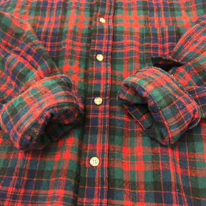 【中古品】【メンズ】 90's WOOL CHECK L/S SHIRT 90年代 ウール チェック ロングスリーブ シャツ トップス 長袖 ネルシャツ 145-260131-ko-13-fuzh サイズ：XL カラー：マルチカラー 万代Net店