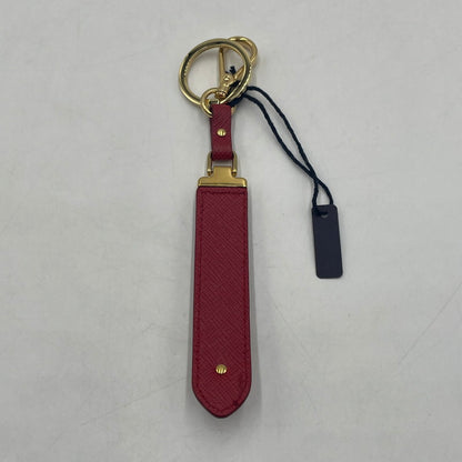 【中古品】【レディース】 PRADA プラダ SAFFIANO LEATHER KEY RING 1PP067 サフィアーノ レザー キーリング キーホルダー アクセサリー 182-260201-yy-02-tei サイズ：全長約16.5cm ベルト幅約2cm カラー：レッド 万代Net店