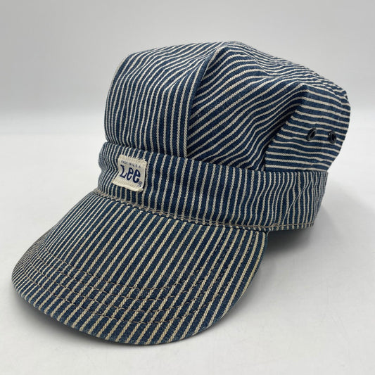 【現状渡し品】【メンズ】 Lee リー 60~70's HICKORY STRIPE WORK CAP VINTAGE 60~70年代 ヒッコリー ストライプ ワークキャップ 帽子 USA製 ヴィンテージ 185-260201-yy-07-tei サイズ：Medium カラー：ブルー/ホワイト 万代Net店