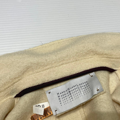【中古品】【レディース】 HARRIS WHARF LONDON ハリスワーフロンドン FELT WOOL CHESTER COAT フェルト ウール チェスター コート ライトアウター 168-260202-yo-01-tei サイズ：42 カラー：アイボリー 万代Net店