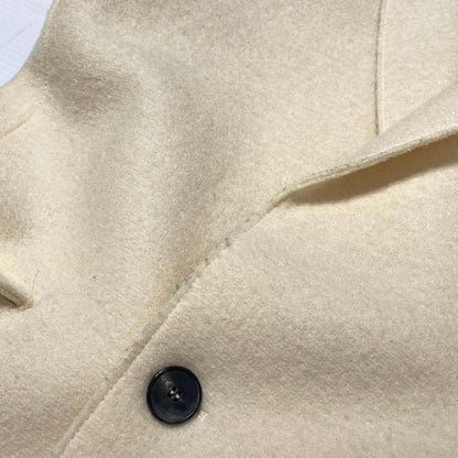 【中古品】【レディース】 HARRIS WHARF LONDON ハリスワーフロンドン FELT WOOL CHESTER COAT フェルト ウール チェスター コート ライトアウター 168-260202-yo-01-tei サイズ：42 カラー：アイボリー 万代Net店
