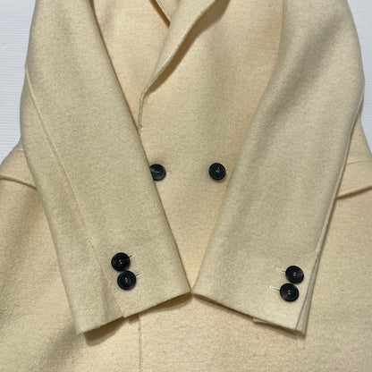 【中古品】【レディース】 HARRIS WHARF LONDON ハリスワーフロンドン FELT WOOL CHESTER COAT フェルト ウール チェスター コート ライトアウター 168-260202-yo-01-tei サイズ：42 カラー：アイボリー 万代Net店
