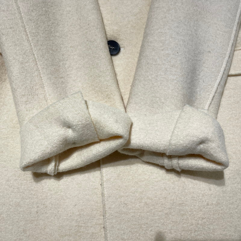 【中古品】【レディース】 HARRIS WHARF LONDON ハリスワーフロンドン FELT WOOL CHESTER COAT フェルト ウール チェスター コート ライトアウター 168-260202-yo-01-tei サイズ：42 カラー：アイボリー 万代Net店