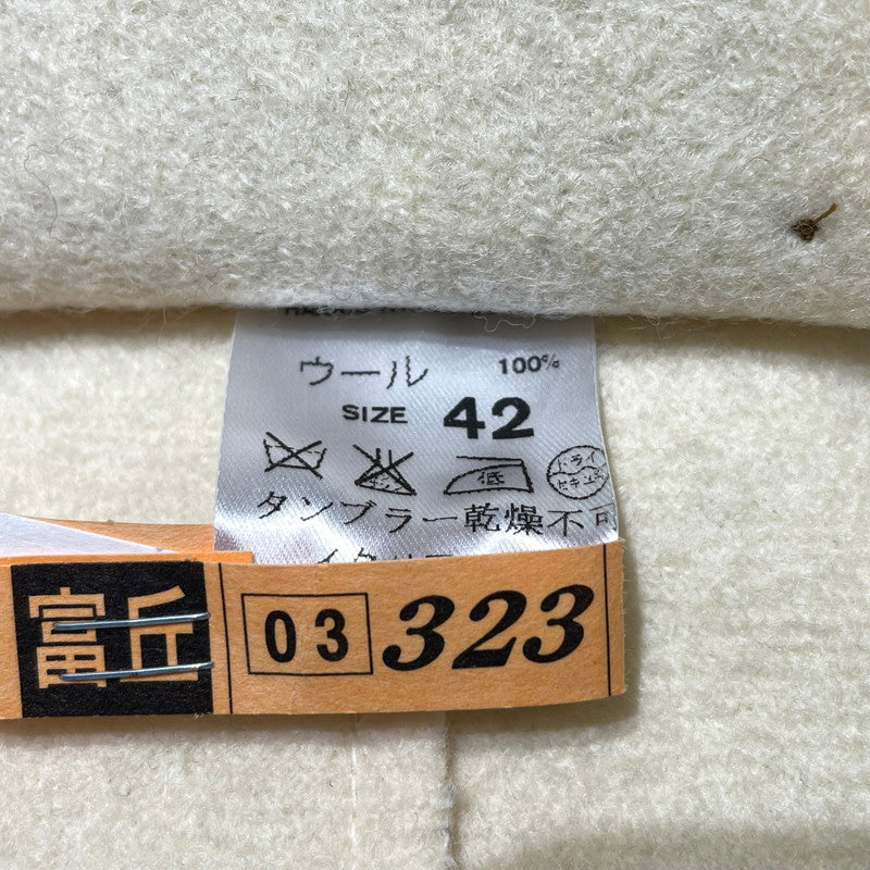 【中古品】【レディース】 HARRIS WHARF LONDON ハリスワーフロンドン FELT WOOL CHESTER COAT フェルト ウール チェスター コート ライトアウター 168-260202-yo-01-tei サイズ：42 カラー：アイボリー 万代Net店