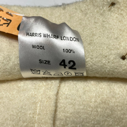 【中古品】【レディース】 HARRIS WHARF LONDON ハリスワーフロンドン FELT WOOL CHESTER COAT フェルト ウール チェスター コート ライトアウター 168-260202-yo-01-tei サイズ：42 カラー：アイボリー 万代Net店