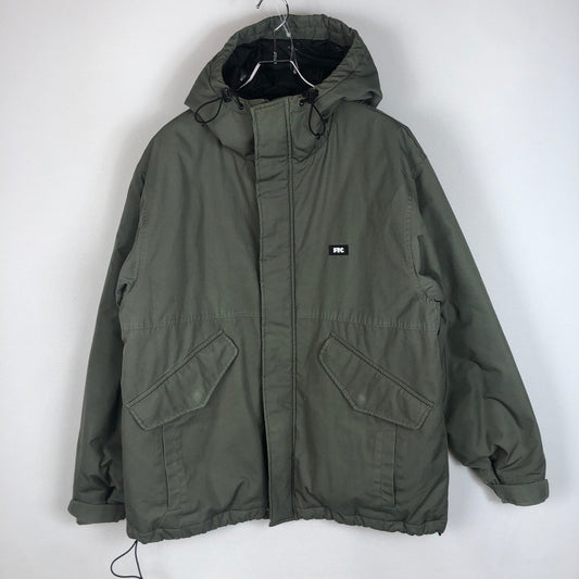 【中古品】【メンズ】 FTC エフティーシー VENTILE HOODED PUFFY JACKET FTC024AWJ06 ベンタイル フーデッド パフィージャケット アウター ダウンジャケット 142-260131-ko-09-tei サイズ：M カラー：カーキ 万代Net店