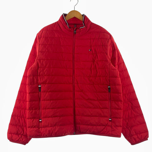 【中古品】【メンズ】 TOMMY HILFIGER トミーヒルフィガー LIGHTWEIGHT PACKABLE JACKET ライトウェイト パッカブル ジャケット アウター 147-260202-yo-03-tei サイズ：L カラー：レッド 万代Net店