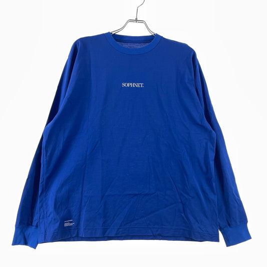 【中古品】【メンズ】 SOPHNET. ソフネット STOCKHOLM. L/S TEE SPNT-252068 ストックホルム ロングスリーブ Tシャツ 長袖 トップス 142-260202-yo-05-tei サイズ：2 カラー：ブルー 万代Net店