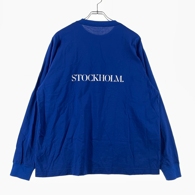 【中古品】【メンズ】 STOCKHOLM. L/S TEE SPNT-252068 ストックホルム ロングスリーブ Tシャツ 長袖 トップス 142-260202-yo-05-fuzh サイズ：2 カラー：ブルー 万代Net店