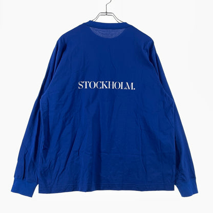 【中古品】【メンズ】 STOCKHOLM. L/S TEE SPNT-252068 ストックホルム ロングスリーブ Tシャツ 長袖 トップス 142-260202-yo-05-fuzh サイズ：2 カラー：ブルー 万代Net店