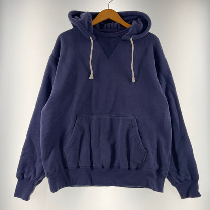 【中古品】【メンズ】 STANDARD CALIFORNIA スタンダードカリフォルニア SD LOGO AFTER DOUBLE FACE HOOD SWEAT ロゴ アフター ダブルフェイス フード スウェット 長袖 トップス プルオーバー パーカー 140-260202-yo-10-tei サイズ：L カラー：ネイビー 万代Net店