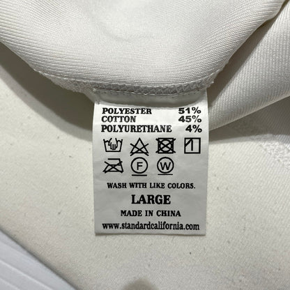 【現状渡し品】【メンズ】 STANDARD CALIFORNIA スタンダードカリフォルニア SD TECH WARM SWEAT テック ウォーム スウェット 長袖 トップス トレーナー 140-260202-yo-08-tei サイズ：L カラー：ホワイト 万代Net店