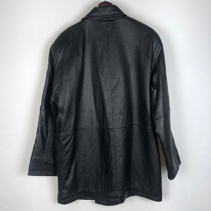 【中古品】【メンズ】 UNKNOWN RAM LEATHER LONG COAT ラムレザー ロング コート アウター ジャケット 革 145-260131-ko-03-tei サイズ：M カラー：ブラック 万代Net店