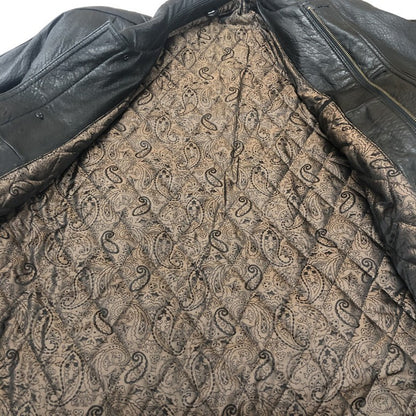 【中古品】【メンズ】 UNKNOWN RAM LEATHER LONG COAT ラムレザー ロング コート アウター ジャケット 革 145-260131-ko-03-tei サイズ：M カラー：ブラック 万代Net店