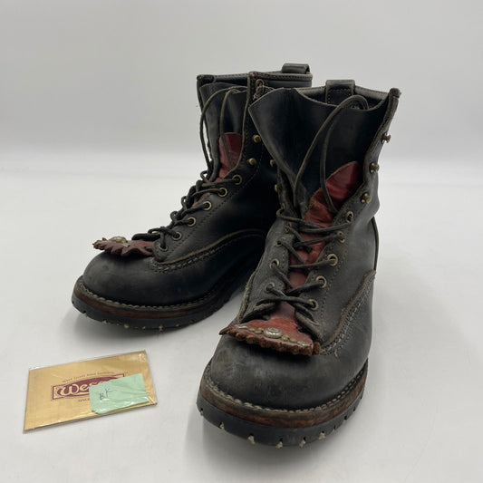 【現状渡し品】【メンズ】 WESCO ウエスコ JOBMASTER STUDS CUSTOM FALSE TONGUES BOOTS BK108100 ジョブマスター カスタム フォルスタン ブーツ シューズ 靴 164-260206-yo-01-tei カラー：ブラック 万代Net店