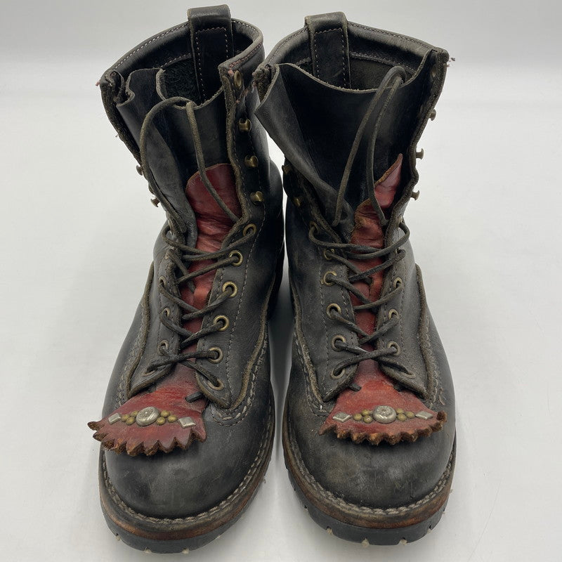 【現状渡し品】【メンズ】 WESCO ウエスコ JOBMASTER STUDS CUSTOM FALSE TONGUES BOOTS BK108100 ジョブマスター カスタム フォルスタン ブーツ シューズ 靴 164-260206-yo-01-tei カラー：ブラック 万代Net店
