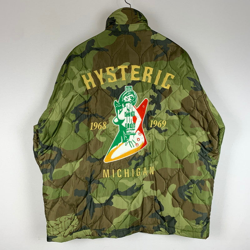 【中古品】【メンズ】 HYSTERIC GLAMOUR ヒステリックグラマー GUITAR GIRL MICHIGAN QUILTED JACKET 02253AB08 ギターガール ミシガン キルティングジャケット アウター 140-260201-ko-07-tei サイズ：S カラー：カモ 万代Net店