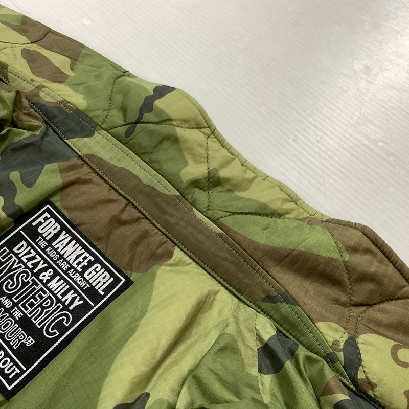 【中古品】【メンズ】 HYSTERIC GLAMOUR ヒステリックグラマー GUITAR GIRL MICHIGAN QUILTED JACKET 02253AB08 ギターガール ミシガン キルティングジャケット アウター 140-260201-ko-07-tei サイズ：S カラー：カモ 万代Net店