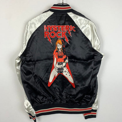 【中古品】【メンズ】 HYSTERIC GLAMOUR ヒステリックグラマー × ONEPIECE ワンピース 別注 コラボ NAMI FLYING V SOUVENIR JACKET 02253AB17296 ナミ フライング ブイ スーベニア ジャケット アウター スカジャン 140-260201-ko-10-tei サイズ：S カラー：ブラック 万代Net店