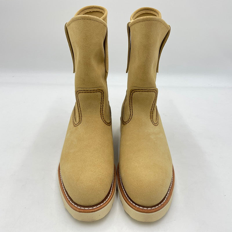 【中古品】【メンズ】 レッドウィング 9-INCH PECOS BOOTS 8168 9インチ ペコスブーツ ワークブーツ シューズ 靴 164-260206-yo-13-tei カラー：ベージュ 万代Net店