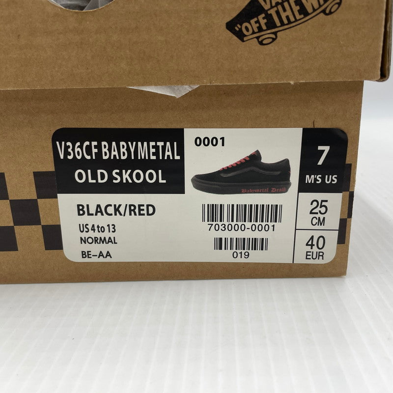 【中古品】【メンズ】 VANS バンズ × BABY METAL ベビー メタル OLD SKOOL V36CF オールド スクール スニーカー 靴 162-260824-sa-07-tei サイズ：25 カラー：ブラック 万代Net店