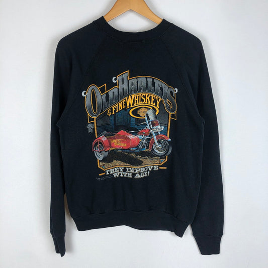 【現状渡し品】【メンズ】 HARLEY DAVIDSON ハーレーダビッドソン SWEAT L/S SHIRT スウェット ロングスリーブ シャツ トップス 長袖 145-260203-ko-28-tei サイズ：M カラー：ブラック 万代Net店
