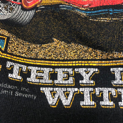 【現状渡し品】【メンズ】 HARLEY DAVIDSON ハーレーダビッドソン SWEAT L/S SHIRT スウェット ロングスリーブ シャツ トップス 長袖 145-260203-ko-28-tei サイズ：M カラー：ブラック 万代Net店