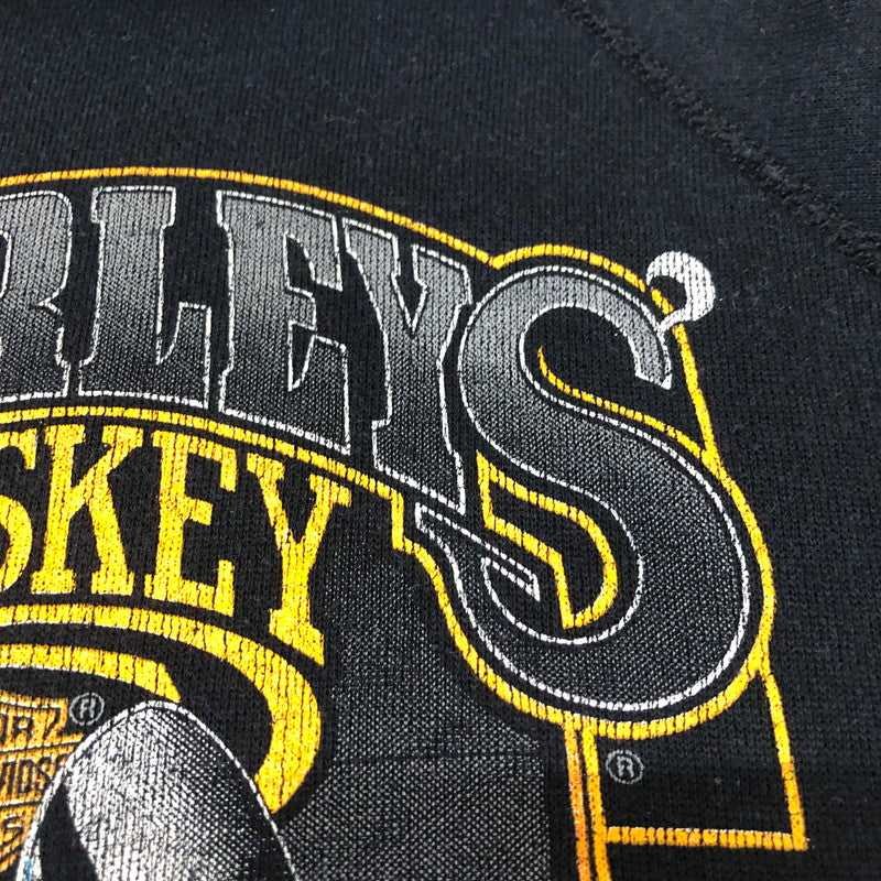 【現状渡し品】【メンズ】 HARLEY DAVIDSON ハーレーダビッドソン SWEAT L/S SHIRT スウェット ロングスリーブ シャツ トップス 長袖 145-260203-ko-28-tei サイズ：M カラー：ブラック 万代Net店