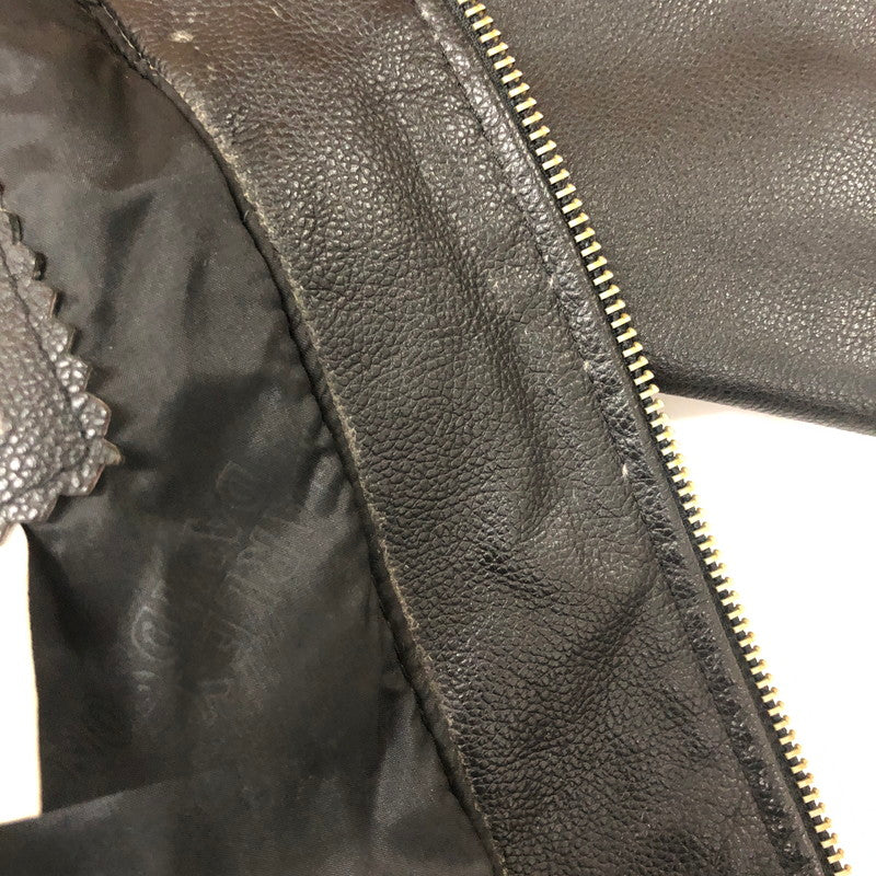 【現状渡し品】【メンズ】 HARLEY DAVIDSON ハーレーダビッドソン 90's MA-1 TYPE LEATHER JACKET 90年代 MA-1 タイプ レザージャケット アウター 革ジャン 145-260203-ko-09-tei サイズ：M カラー：ブラック 万代Net店