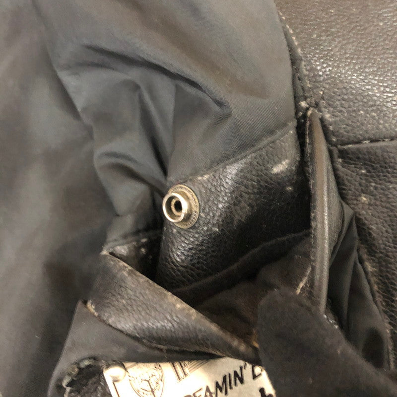 【現状渡し品】【メンズ】 HARLEY DAVIDSON ハーレーダビッドソン 90's MA-1 TYPE LEATHER JACKET 90年代 MA-1 タイプ レザージャケット アウター 革ジャン 145-260203-ko-09-tei サイズ：M カラー：ブラック 万代Net店