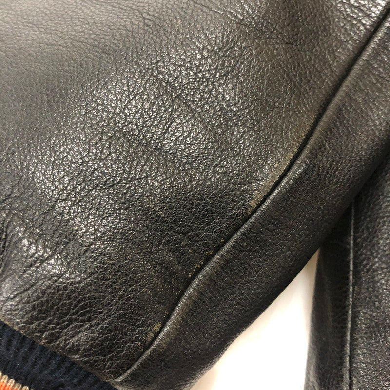 【現状渡し品】【メンズ】 HARLEY DAVIDSON ハーレーダビッドソン 90's MA-1 TYPE LEATHER JACKET 90年代 MA-1 タイプ レザージャケット アウター 革ジャン 145-260203-ko-09-tei サイズ：M カラー：ブラック 万代Net店