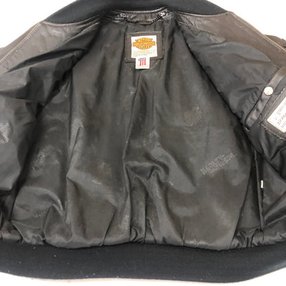 【現状渡し品】【メンズ】 HARLEY DAVIDSON ハーレーダビッドソン 90's MA-1 TYPE LEATHER JACKET 90年代 MA-1 タイプ レザージャケット アウター 革ジャン 145-260203-ko-09-tei サイズ：M カラー：ブラック 万代Net店