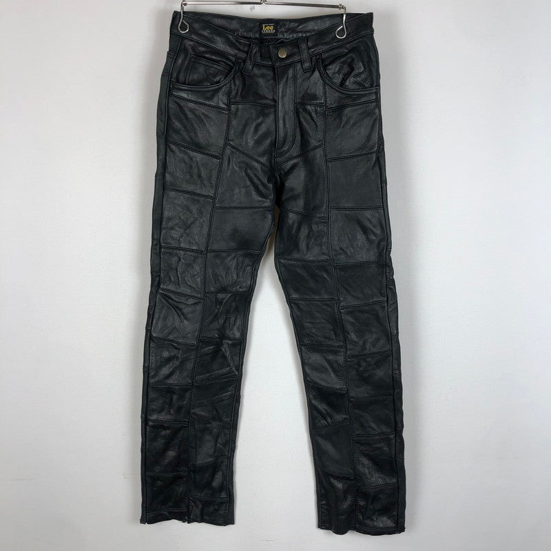 【中古品】【メンズ】 Lee リー PATCHWORK LEATHER PANT 5201 パッチワーク レザー パンツ ボトムス 革 156-260203-ko-30-tei サイズ：30 カラー：ブラック 万代Net店