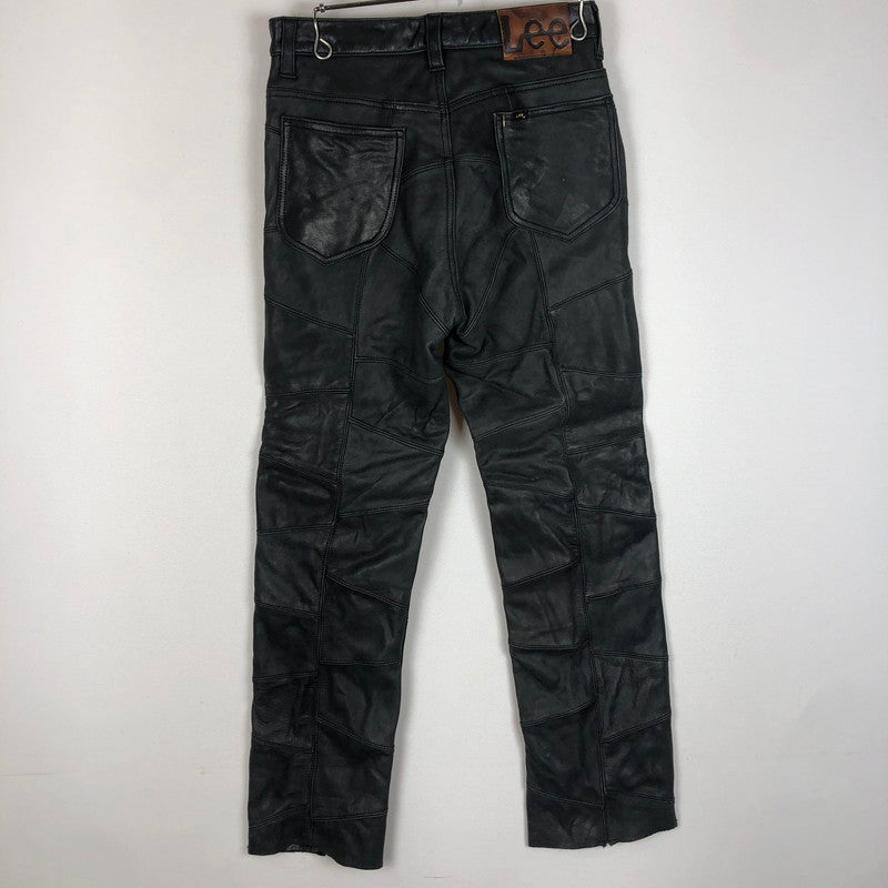 【中古品】【メンズ】 Lee リー PATCHWORK LEATHER PANT 5201 パッチワーク レザー パンツ ボトムス 革 156-260203-ko-30-tei サイズ：30 カラー：ブラック 万代Net店