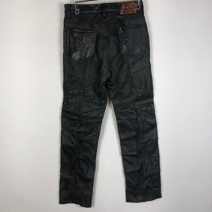【中古品】【メンズ】 Lee リー PATCHWORK LEATHER PANT 5201 パッチワーク レザー パンツ ボトムス 革 156-260203-ko-30-tei サイズ：30 カラー：ブラック 万代Net店