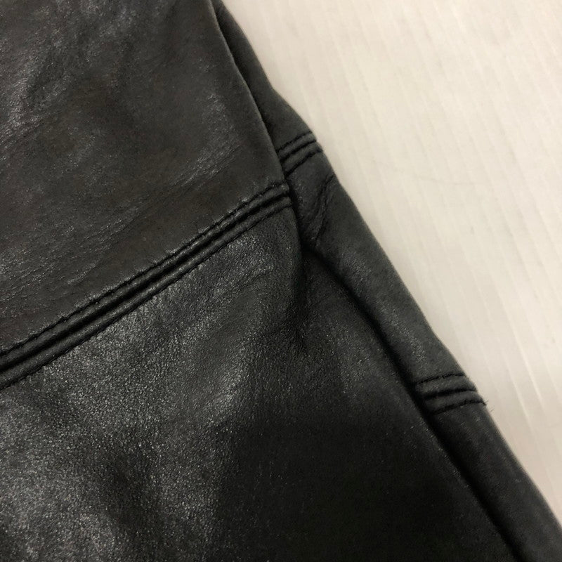 【中古品】【メンズ】 Lee リー PATCHWORK LEATHER PANT 5201 パッチワーク レザー パンツ ボトムス 革 156-260203-ko-30-tei サイズ：30 カラー：ブラック 万代Net店