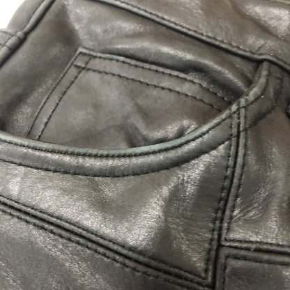 【中古品】【メンズ】 Lee リー PATCHWORK LEATHER PANT 5201 パッチワーク レザー パンツ ボトムス 革 156-260203-ko-30-tei サイズ：30 カラー：ブラック 万代Net店