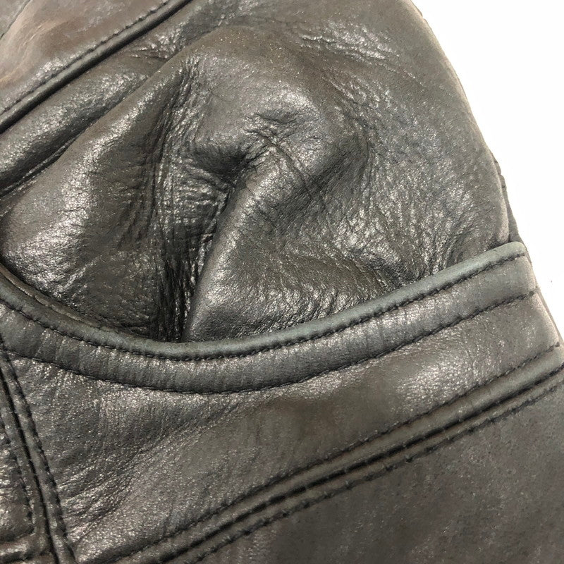 【中古品】【メンズ】 Lee リー PATCHWORK LEATHER PANT 5201 パッチワーク レザー パンツ ボトムス 革 156-260203-ko-30-tei サイズ：30 カラー：ブラック 万代Net店