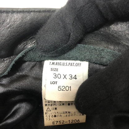 【中古品】【メンズ】 Lee リー PATCHWORK LEATHER PANT 5201 パッチワーク レザー パンツ ボトムス 革 156-260203-ko-30-tei サイズ：30 カラー：ブラック 万代Net店