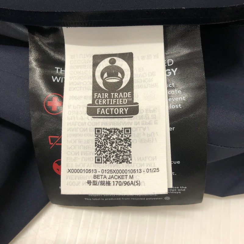 【中古品】【メンズ】 ARC'TERYX アークテリクス BETA JACKET X000010513 ベータジャケット ライトアウター ゴアテックス アウトドア 144-260203-ko-10-tei サイズ：S カラー：ネイビー 万代Net店